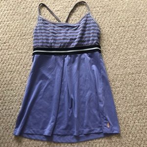 Purple workout tank top